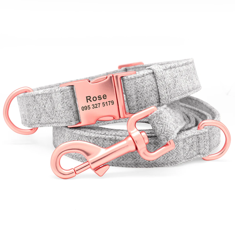 Personalized Dog Collar Custom Nylon Dog Collar Engraved Name ID Adjustable For Small Medium Large Dog Chihuahua Pitbull