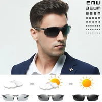 Gafas de sol fotocromáticas para miopía para hombre, lentes de conducción polarizadas, camaleón, cambio de Color, gafas graduadas de transición