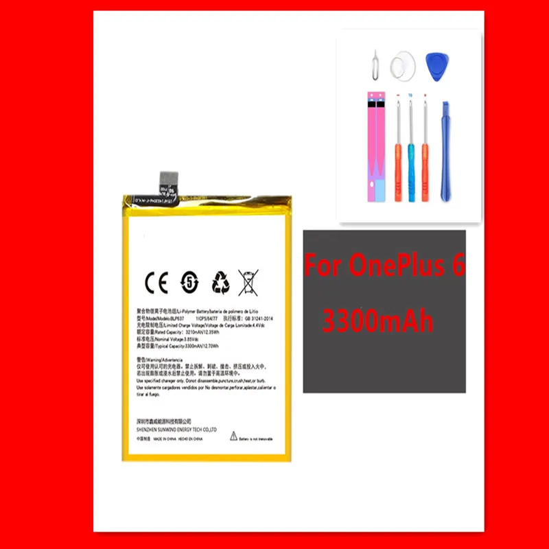 

NEW 3300mAh mAh Good Quality Smart Phone Batteries BLP657 For OnePlus 6 One Plus 6 Battery OnePlus Six 1+