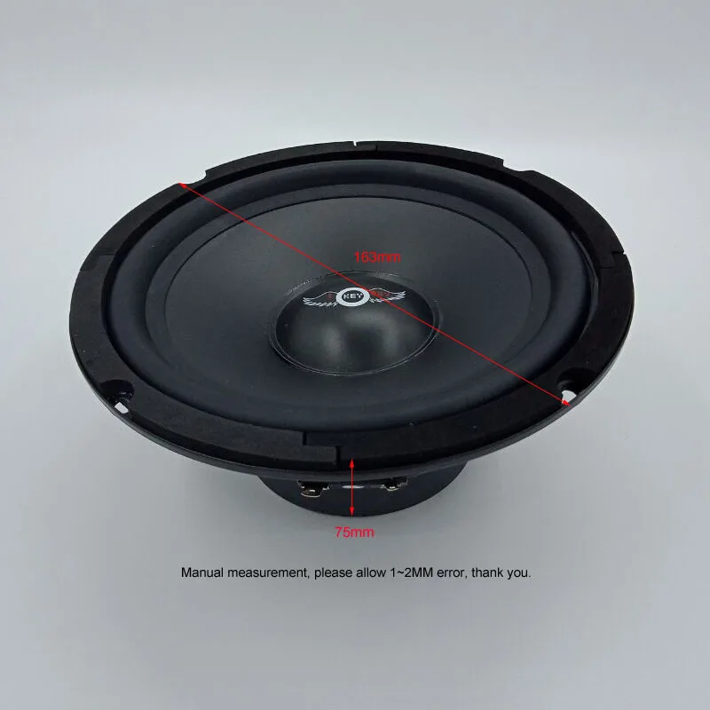 6.5 inch 8 Ohm Loudspeakers 300W Black Rubber Edge PP Cone Hifi Car HiFi  Audio Midrange Speakers KTV