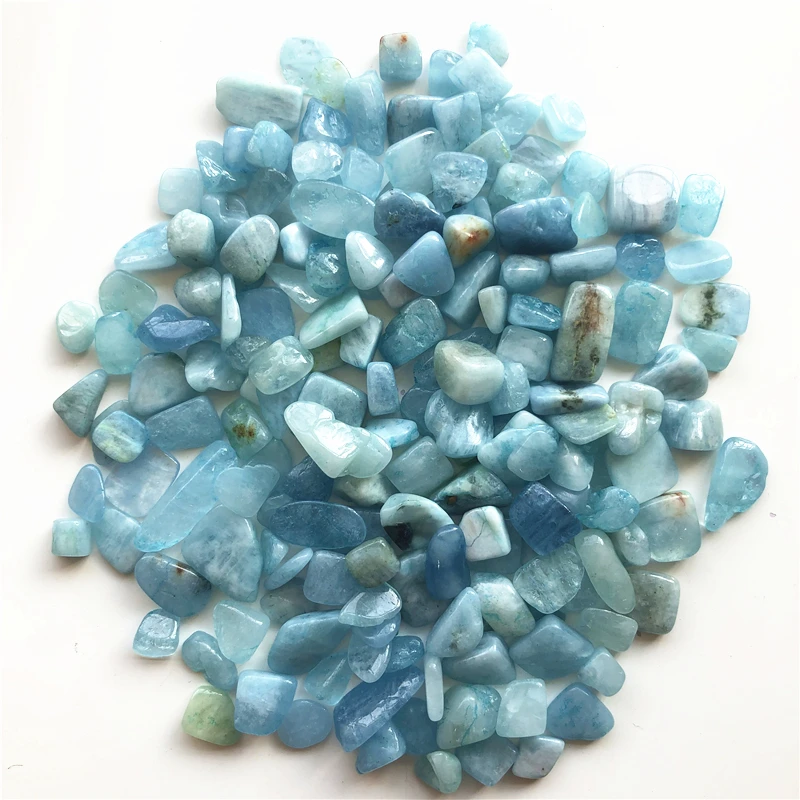 8-12mm Natural Aquamarine Quartz Crystal Stone Rock Chips Specimen Lucky Natural Quartz Crystals 50g