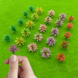 30Pcs ต้นไม้พุ่มไม้,HO Scale ดอกไม้หญ้า Forest Greenery พืชอาคารสวนภูมิทัศน์ขนาดเล็กเค้าโครง1:87/1:100