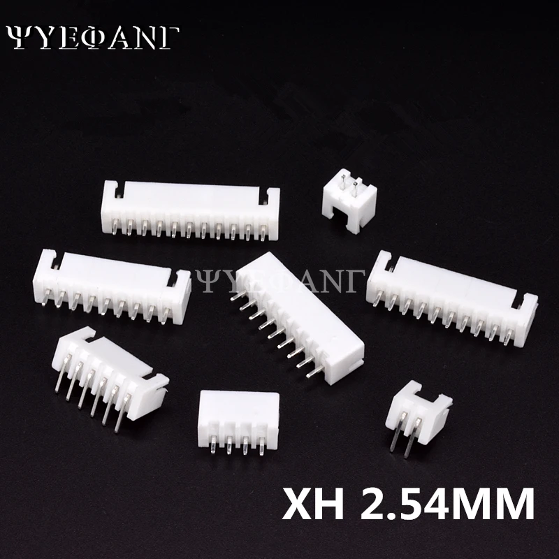 

50Pcs/lot XH 2.54MM Connector 2/3/4/5/6/7/8/9/10P 12Pin 2.54mm Male Straight / Looper needle Socket Connectors FOR PCB BOARD