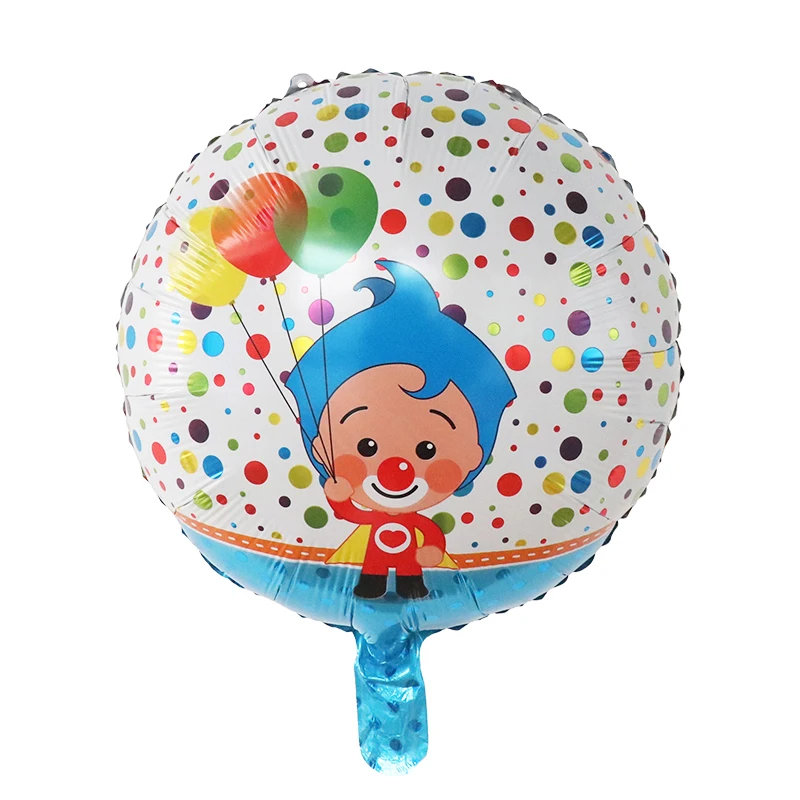 10pcs Cartoon 18inch Plim Plip Clown Foil Balloons Birthday Party Decoration Supplie Baby Shower Air Globos Kids Inflatable Toy