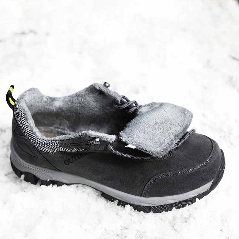 Xiaomi Winter Boots Men Casual Shoes Outdoor Waterproof Men Hiking Boots Sneakers Warm Snow Leather Boots Size 39-49