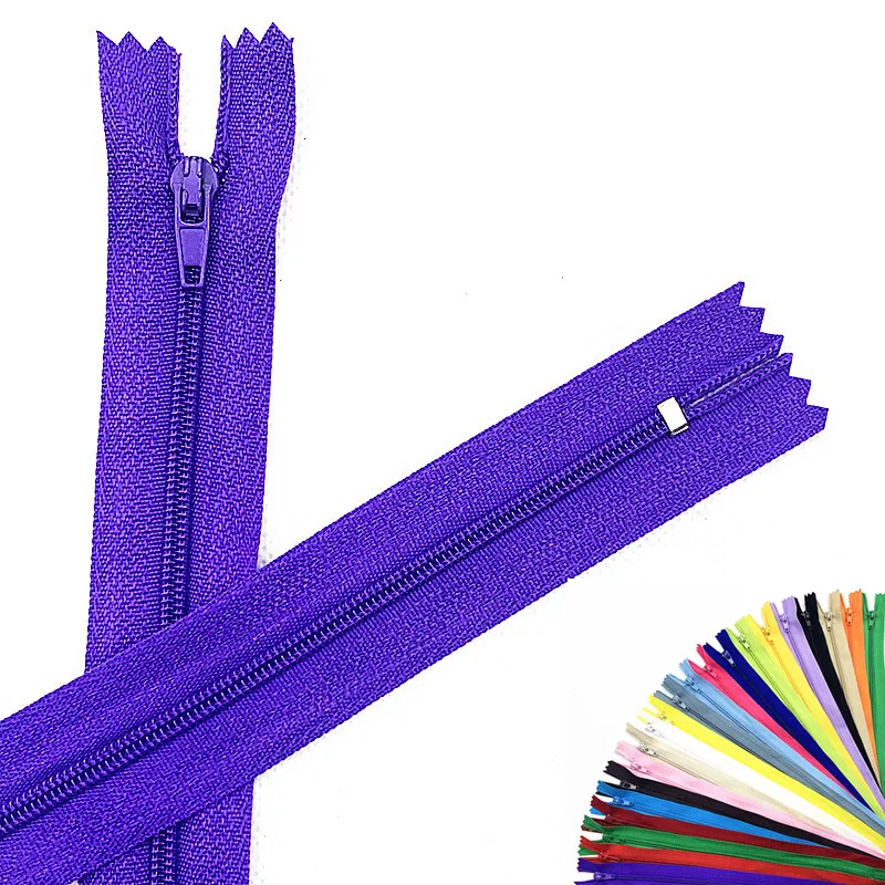 50Pcs 3# 10Cm (4 Inches) Closed Nylon Coil Zipper Tailor Sewing Process Are Available Zippers Bulk