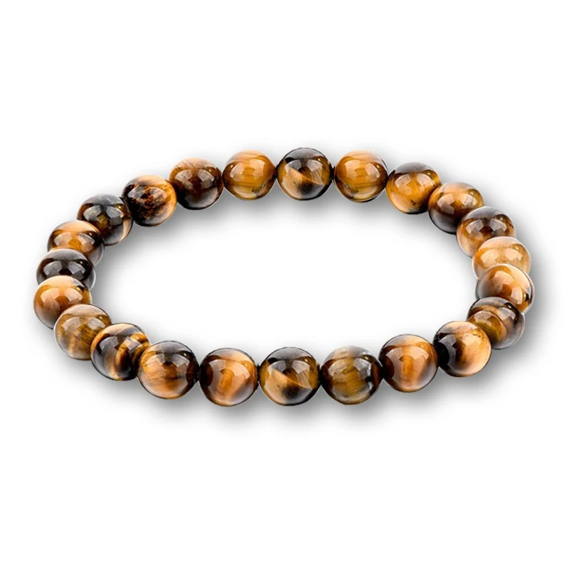 Charm Armband Naturstein Perlen 6/8/10mm Vulkanische Lava Tigerauge Perlen Elastische Armbänder Für Männer Frauen schmuck Pulsera hombre