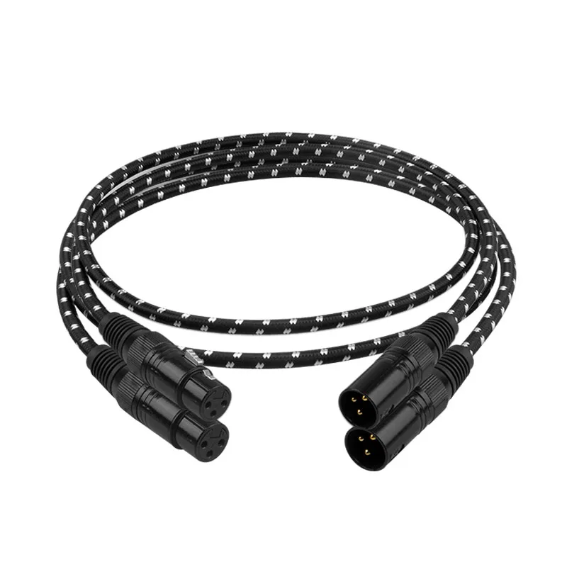 Kabel audio TODN HIFI xlr Stereo o wysokiej czystości 6N OFC pozłacana wtyczka xlr męski na żeński do miksera mikrofonowego