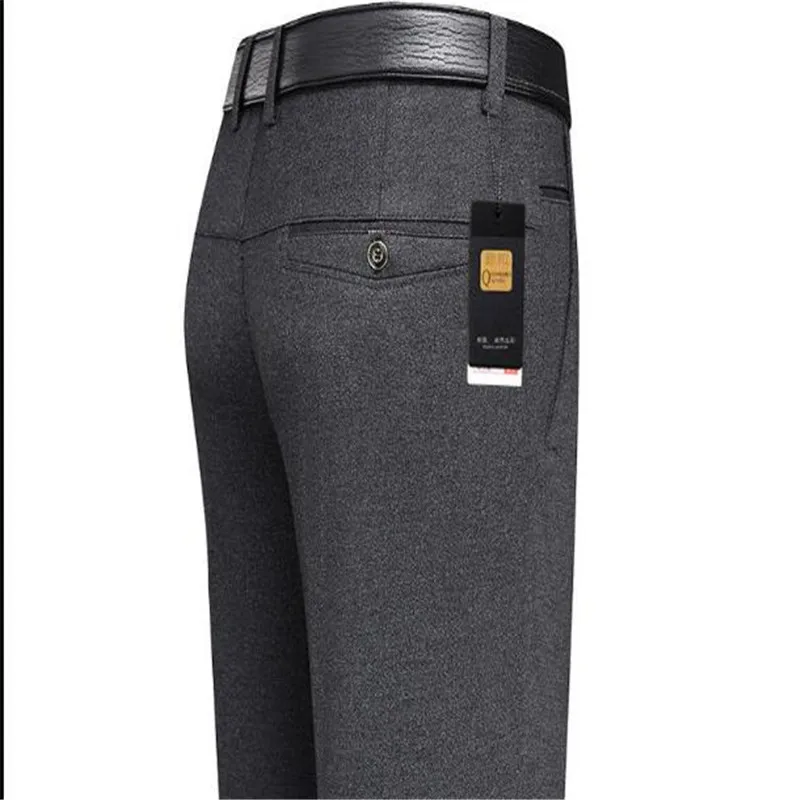 Pantalones sueltos de cintura alta para hombre, traje informal de negocios, antiarrugas, otoño e invierno, novedad