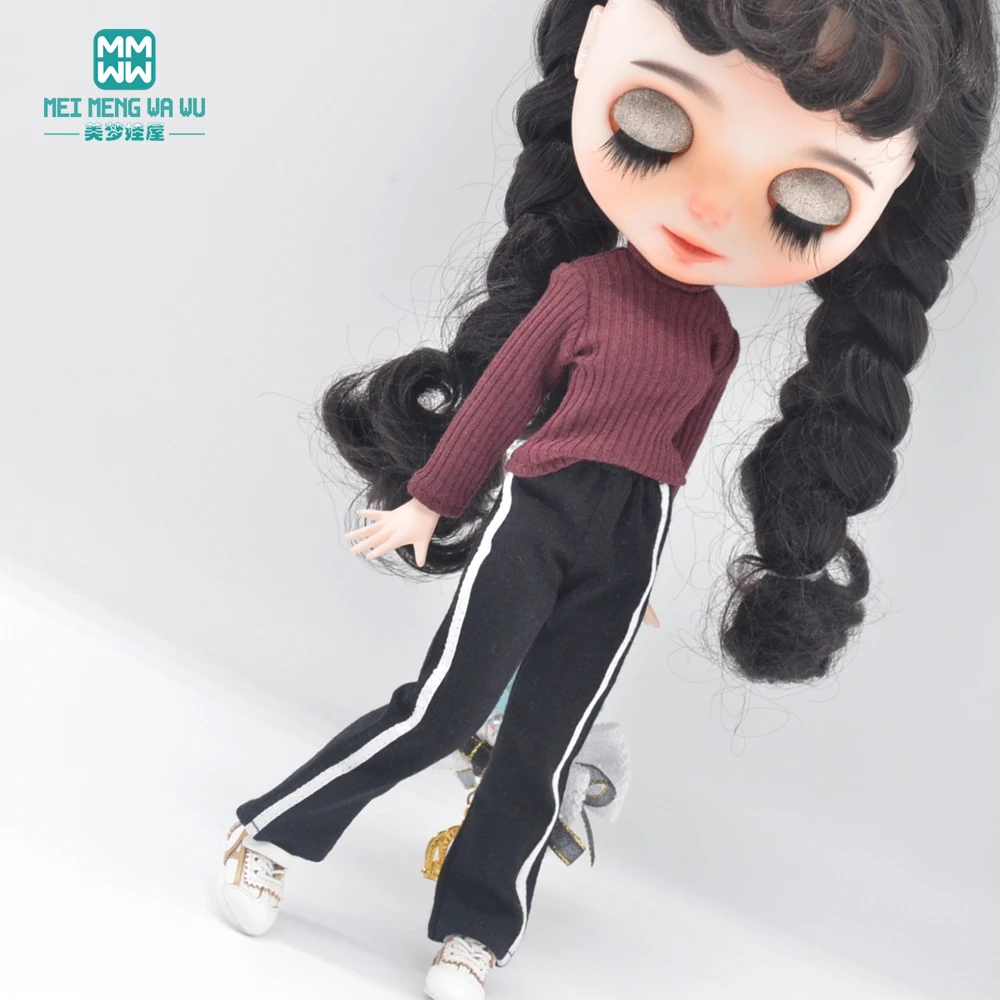 NEU 28-30cm Blyth Kleidung Azone OB22 OB24 Spielzeug Puppenzubehör Rollkragenpullover, Jogginghose, Schuhe – Detail 24