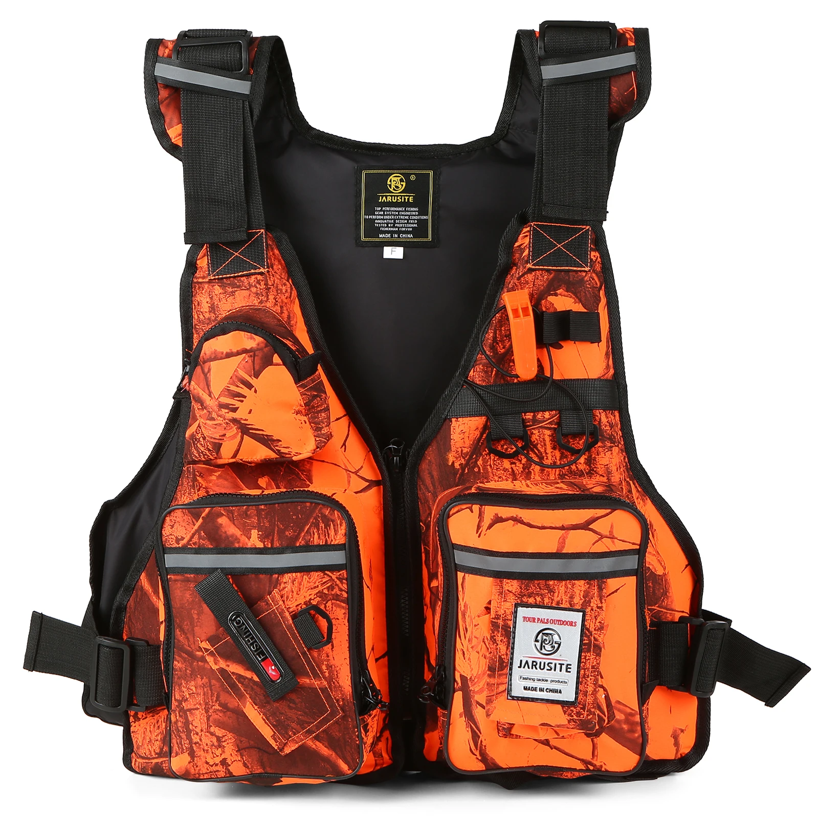 

Multi-Pockets Fly Fishing Jacket Buoyancy Vest with Water Bottle Holder for Kayaking Sailing Boating Water Sports