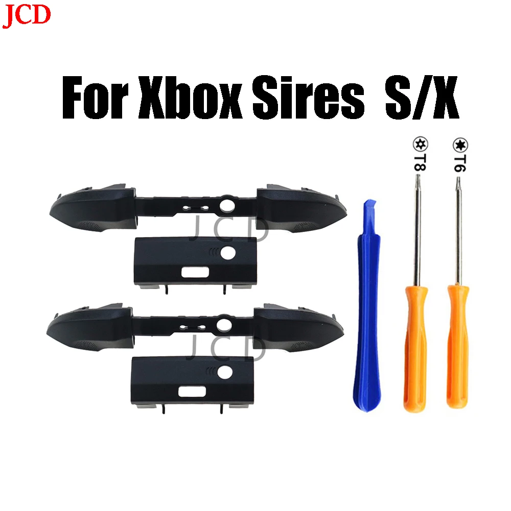 JCD 2 Sets RB LB Bumpers Buttons for Microsoft XBox Series X S Controller Trigger Button Middle Holder with Screwdriver Tool