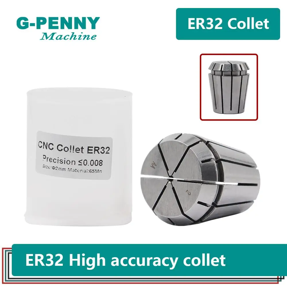 High Accuracy! ER32 spindle collet 21pcs precision less than 0.008mm size 2 to 20mm for CNC milling lathe tool spindle motor