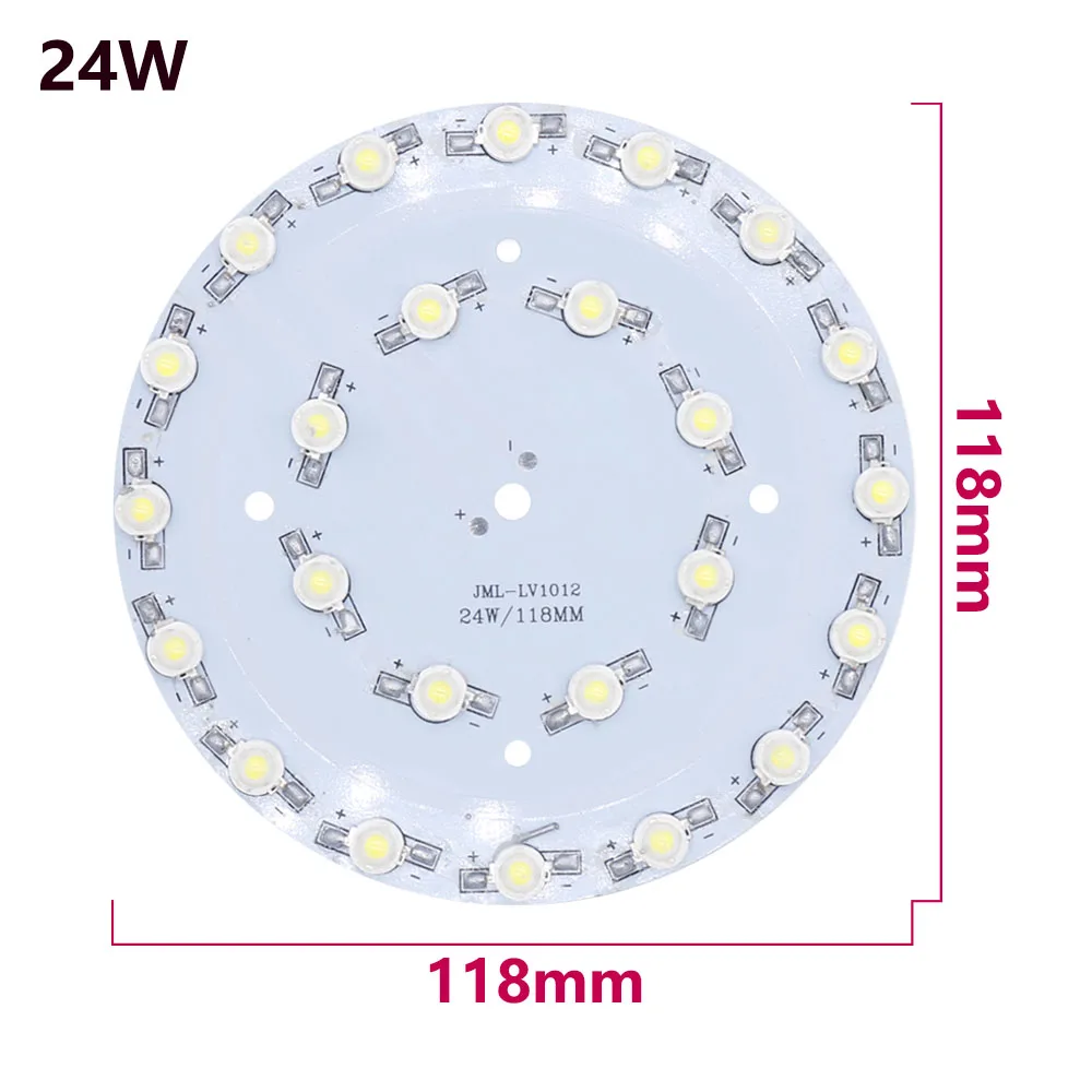 1pcs 12W 24W LED Copper bracket High Power LED Beads Light Diode SMD Cold White For SpotLight Downlight DIY Lamp Bulb