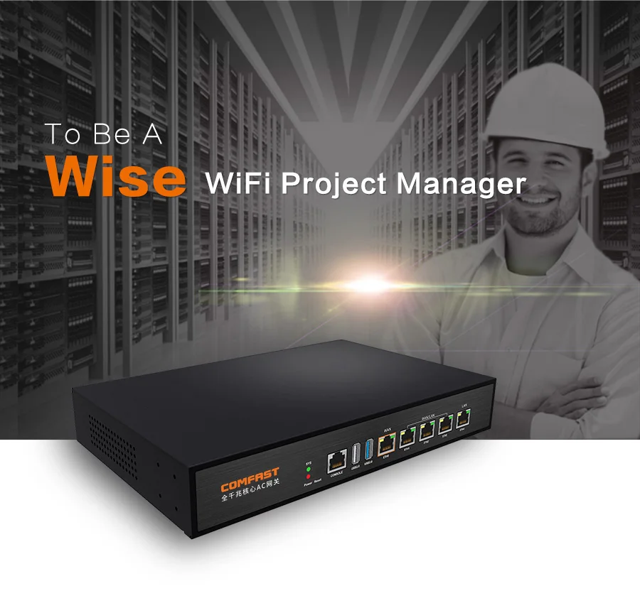 Comfast 32M Flash DDR Full Gigabit AC Wifi Bramka do równoważenia obciążenia Wifi Menedżer projektu z portem WAN/LAN 4*1000Mbps CF-AC100