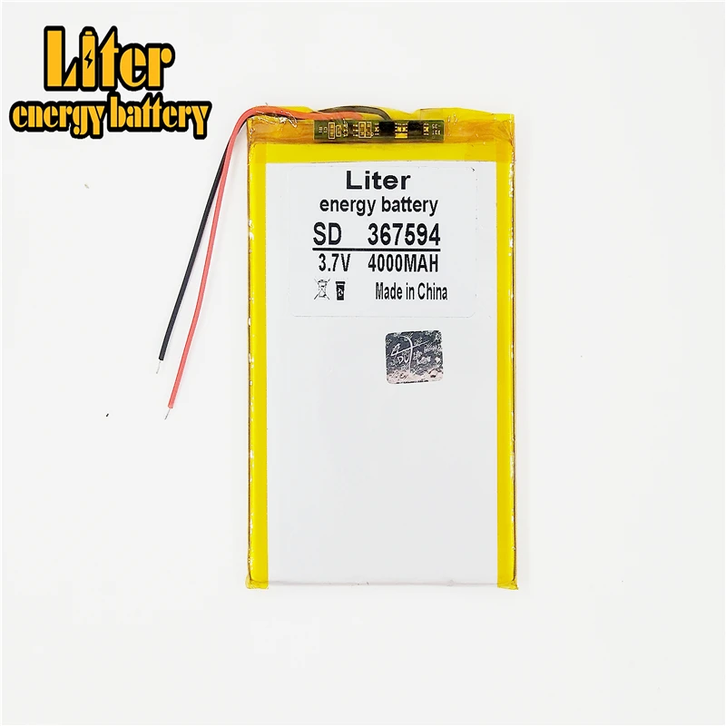 

367594 3.7V 4000MAH Lithium Tablet polymer battery With Protection Board For GPS Tablet PC Digital Produ