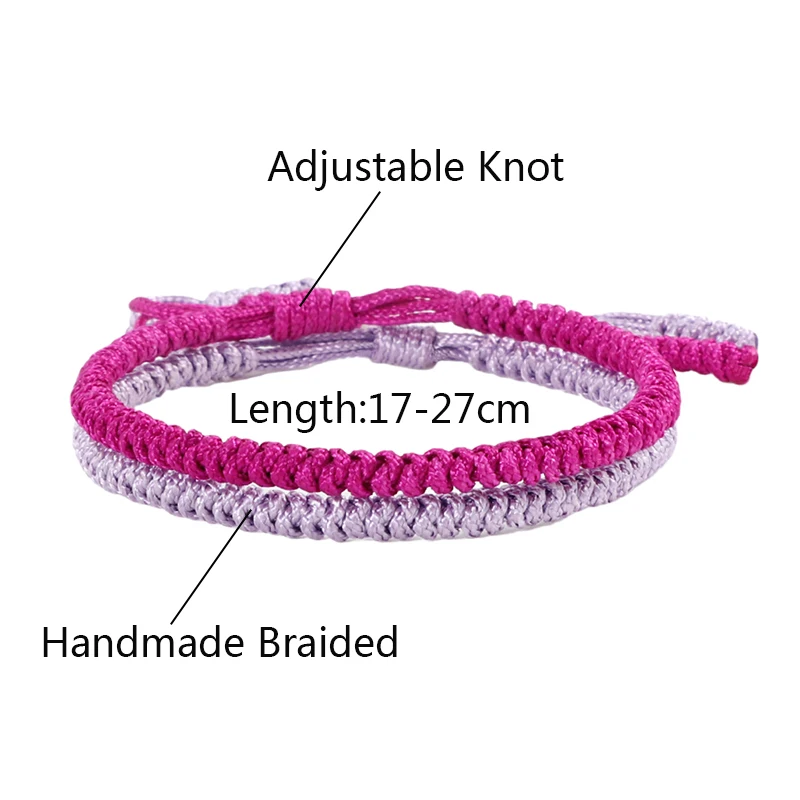 Hand Woven Rope Bracelets Sets Men Women Handmade Braided Lucky Knots Red String Bracelets Friendship Couple Charm Jewelry Gifts view 6