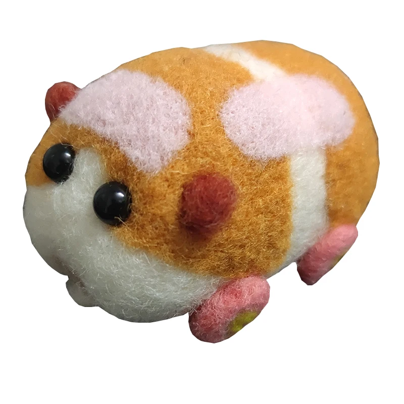 Finished Pui Pui Molcar Felt toy Creative Cute Animal Handmade Toy Doll Wool Felt toy DIY Wool Felting toy Kids gift