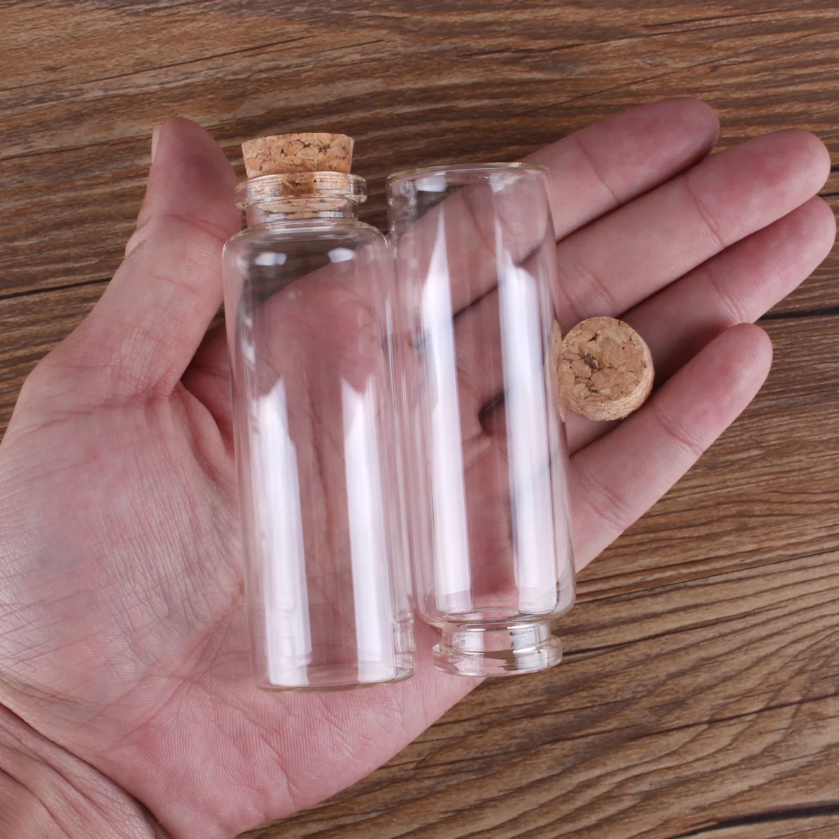 5pcs 45ml 30*90mm Glass Drifting Glass bottle with Cork Lids Potion bottles Glass Jars Wishing bottles for Wedding favors