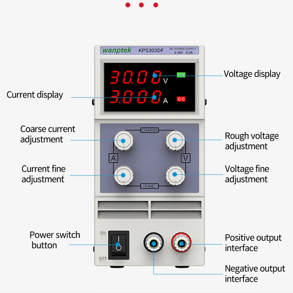 KPS303DF laboratory dc power supply adjustable voltage regulator stabilizer switching variable bench source 30v  wanptek