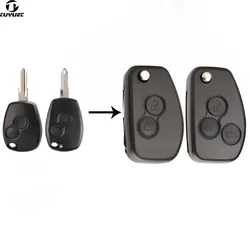 2 3 Buttons Modified Flip Remote Key Shell For Renault Duster Logan Dacia Clio Megane Laguna Master Traffic Kangoo Modus