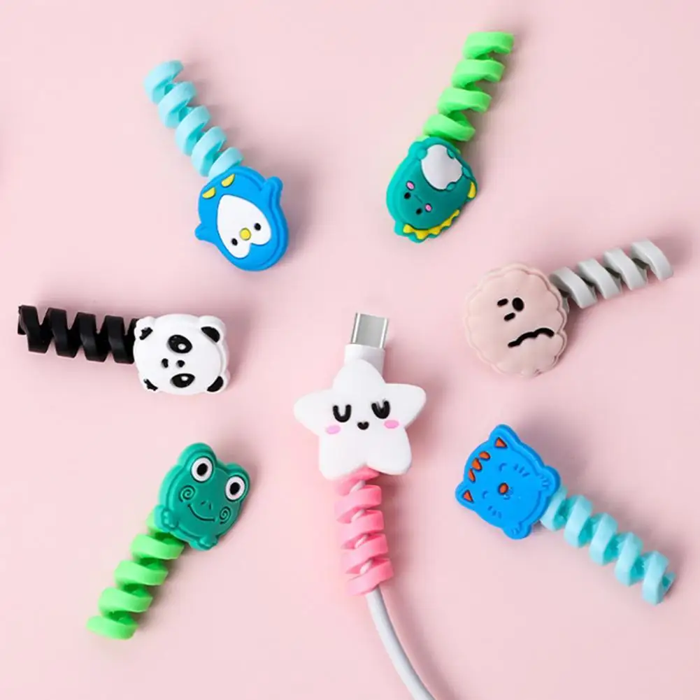 Cable Protector Lightweight Cute Cartoon Animal Shape Silicone Cable Case Data Cord Protector Organizer