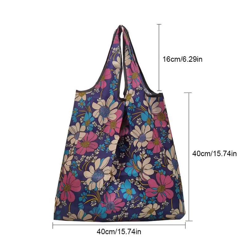 Shopping Bag Reusable Portable Grocery Tote Bag With Handle Big Size Thick Nylon Shopping Bag Foldable Food Bag Bolsa Plegable