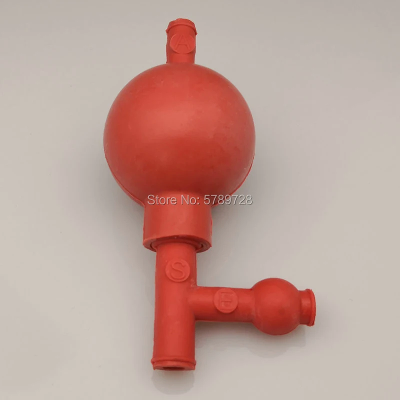 1pc Lab Rubber Suction Bulb Safe Pressure Quantitative Pipette Filler with 3 Valves Use with pipette