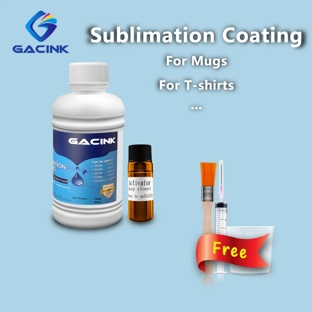 GACINK 250ML Special Sublimation Coating Pre-treatment Free Tool For Mug Cup Stone Ceramic Leather Glass Crystal Marble Metal