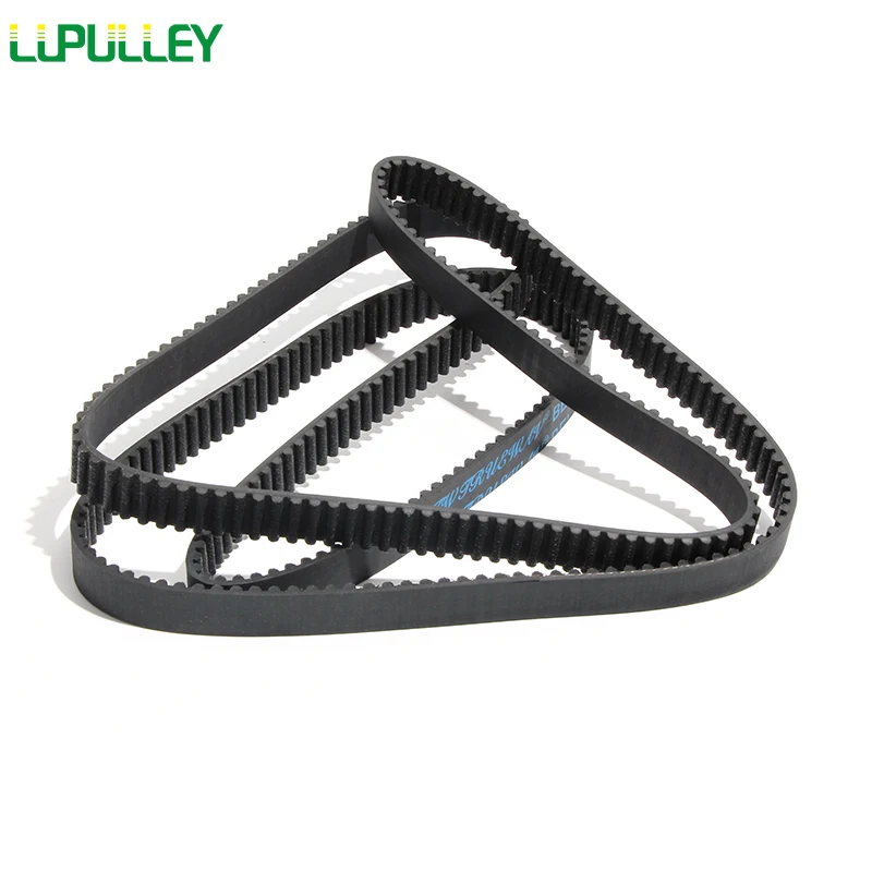 LUPULLEY S5M Timing Belt Closed Loop Black Rubber Toothed Belt 5mm Pitch Width 15/20/25mm Length 1420/1475/1500/1530/1550/1585mm