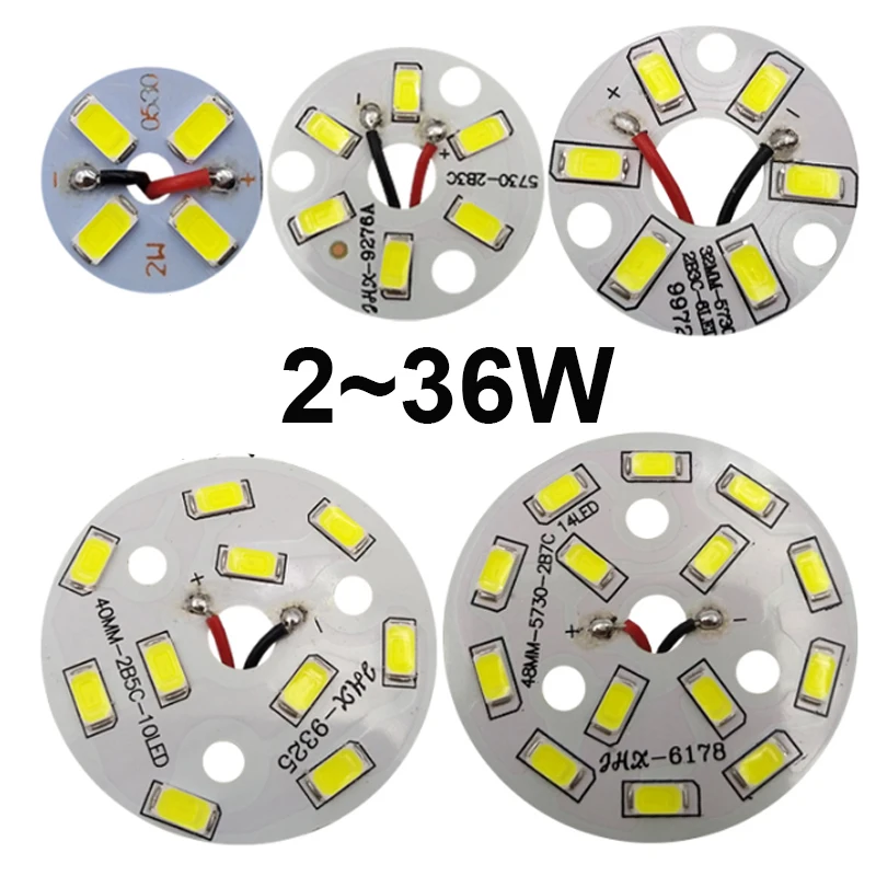 5 sztuk SMD5730 koralik świetlny lampa z żarówką LED 3W6W9W12W 18W36W jasność tablica świetlna do żarówki led led typu downlight lampa pokładzie