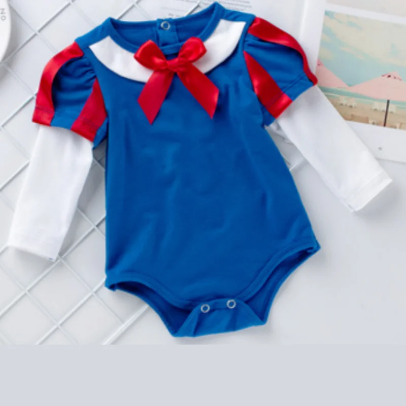 Newborn Baby Romper Cartoon Baby Clothes Snow White Baby Girl Romper Birthday Princess Baby Costume Onesies+Tutu+headband