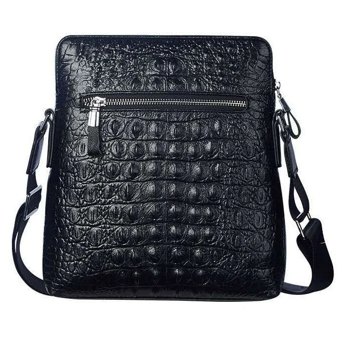 New Luxury Men's Handbags 100% Cow Genuine Leather Male Alligator Shoulder Bag Real Natural Leather Crossbody Bag Messenger Bags