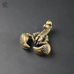 Vintage Brass Scorpion King Animal Keychain Pendant for Men Copper Punk Key Chain Metal Bag Car Key Ring Fashion Keyring Jewelry