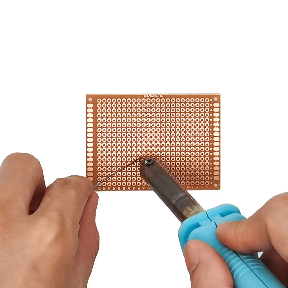 Copper Perfboard 10 PCS Paper Composite PCB Boards (5 cm x 7 cm) Universal Breadboard Single Sided Printed Circuit Board