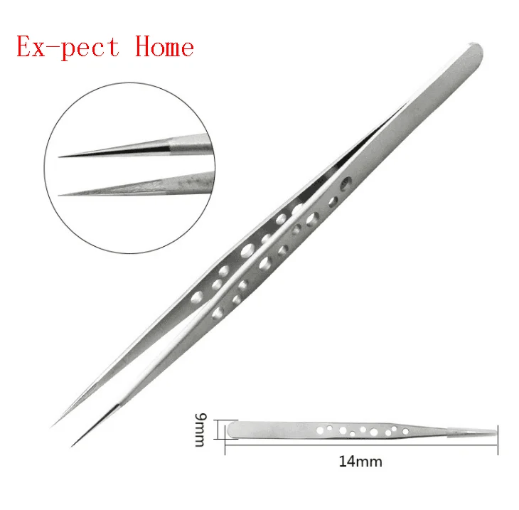 1000PCS Electronics Industrial Tweezers Anti-static Curved Straight Tip Precision Stainless Steel Forceps Phone Repair HandTools