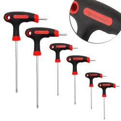 Hot T-Handle Grip Torx & Hex Allen Key Screwdriver Driver Tool T10/15/20/25/30/40 Drop Ship