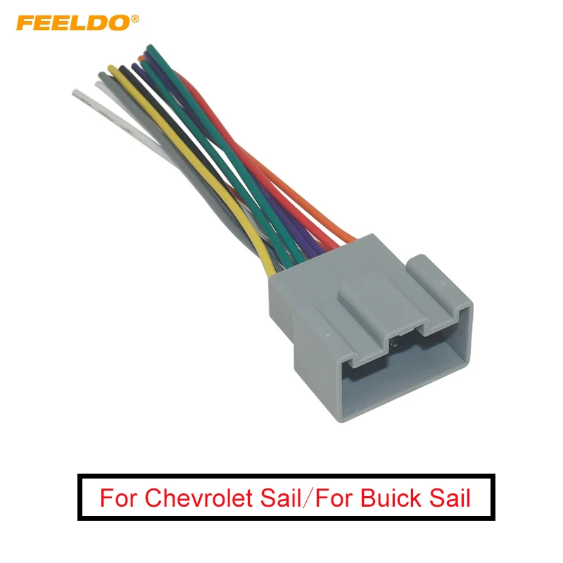 

FEELDO 10Pcs Car OEM Audio Stereo Wiring Harness Adapter For Buick Sail Install Aftermarket CD/DVD Stereo #FD2004