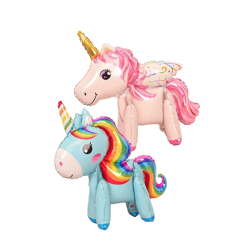 Cute Assembling Unicorn Birthday Party Decoration Balloons Elk Foil Balloon Accessories Baby Shower Globos Balloons