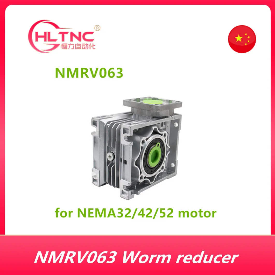 NMRV063 Worm Reducer 14mm 19mm 24mm input shaft 7.5:1 - 100 :1 Gear Ratio Worm Gearbox 90 Degree Speed Reducer