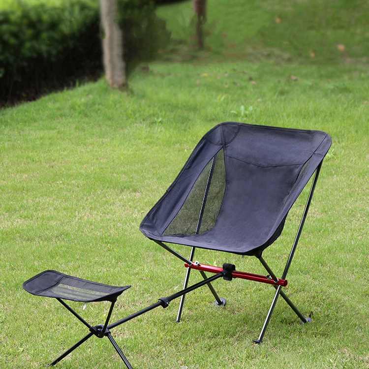 Taburete portátil plegable para exteriores, silla plegable para playa, Camping, pesca, barbacoa, silla de Camping, reposapiés reclinable