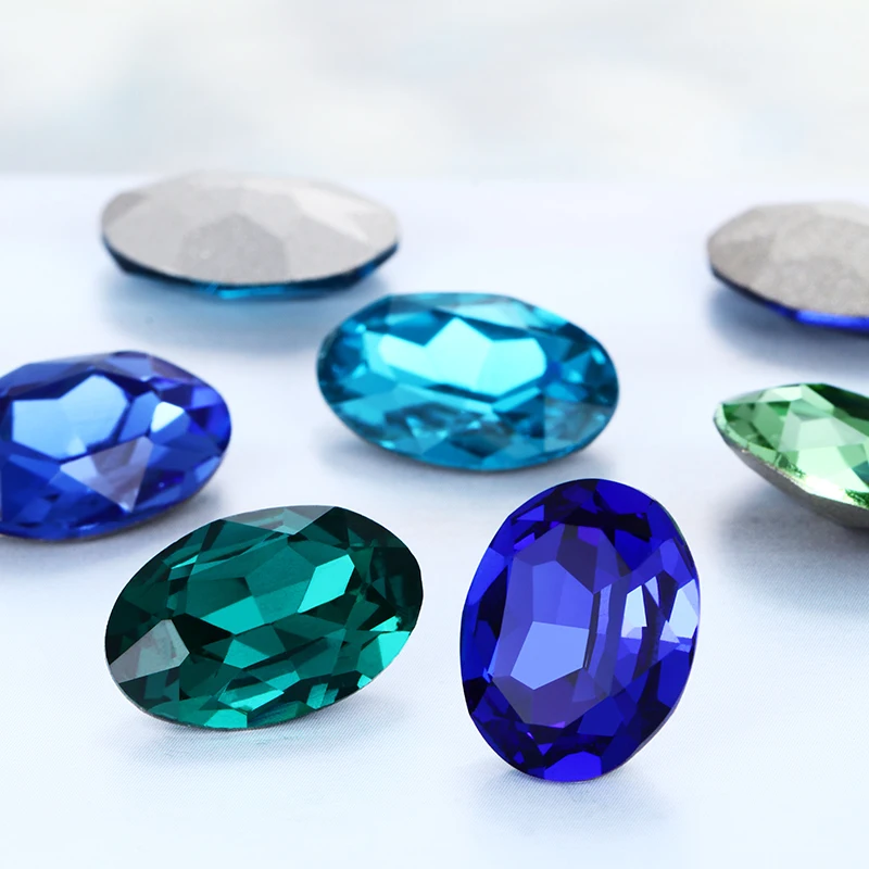 Astrobox Fancy Oval Crystal Rhinestone Sew On Rhinestone DIY Jewelry Making Clothing Accessories Rhinestone Loose Beads