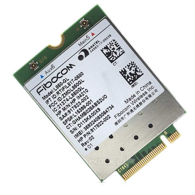 L850-GL LT4210 FDD-LTE TDD-LTE Tarjeta 4G Módulo 4G SPS # 917823 -001 Para portátil HP 430 440 450 G5