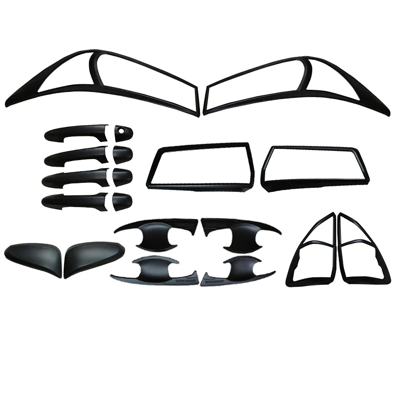 

car styling trims covers fit for Toyota Innova 2016-2020 accessories Matte black ABS Decorative hoods lamp Cover