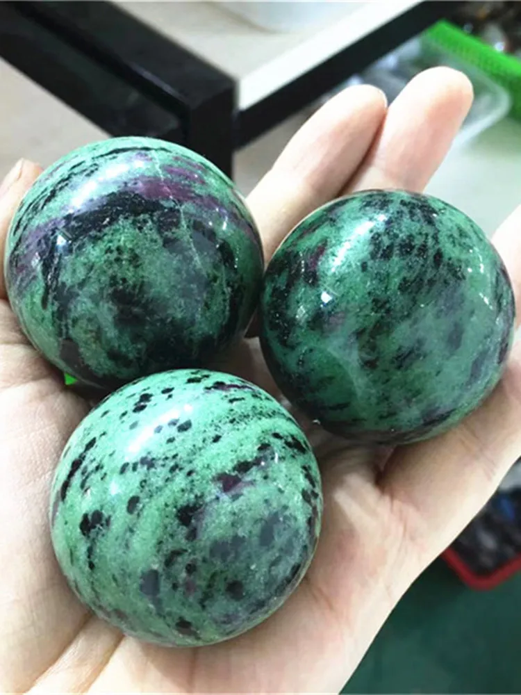 Natural Ruby Zoisite Crystal Sphere Quartz Crystal Ball Gemstone Mineral Specimen reiki Healing