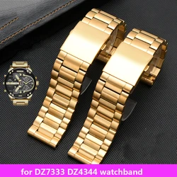 high quality  stainless steel watchband for DZ7333 DZ4344 wrist strap men's large dial gold accessories 24 26 28mm bracelet