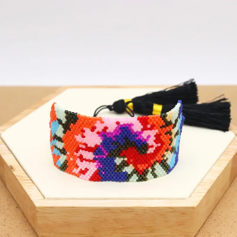 ZHONGVI Miyuki Delica Bracelet Mexican Fashion Tie-dye Jewelry Boho Colorful Handmade Bracelets Manufacturers Jewellery Gifts