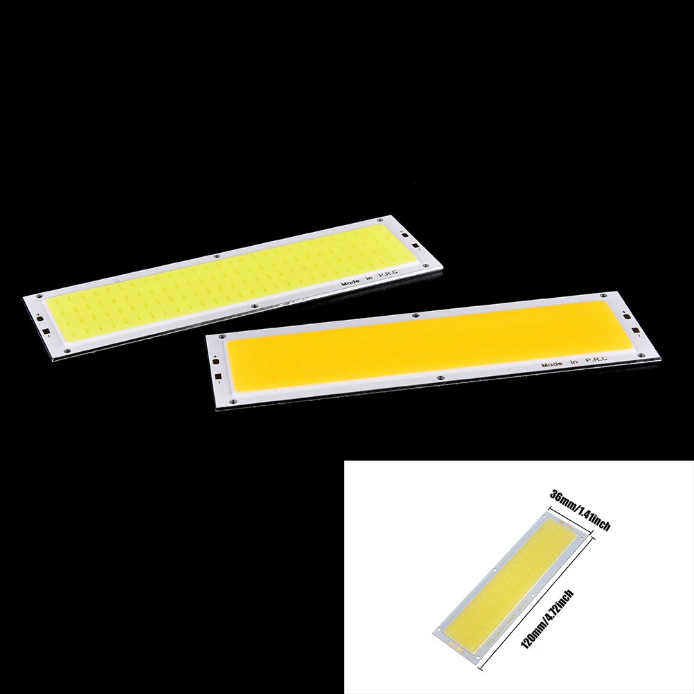 1000LM 10W COB Warm/Cool White LED Square/ Strip Light High Power Lamp Bead Chip 12V-24V Lamp Bulb Car Light Source