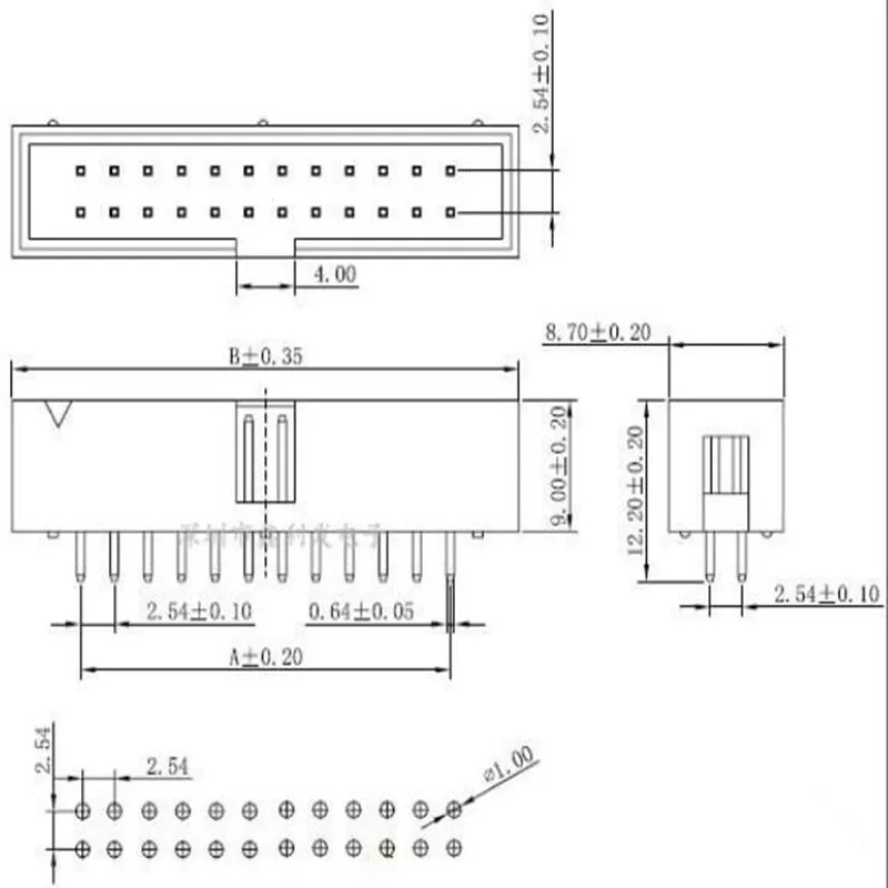 10PCS DC3 6P 8P 10P 14P 16P 20P 26P 30P 34P 40P 50P 2.54mm Socket Header Connector ISP Male Double-spaced Straight IDC JTAG