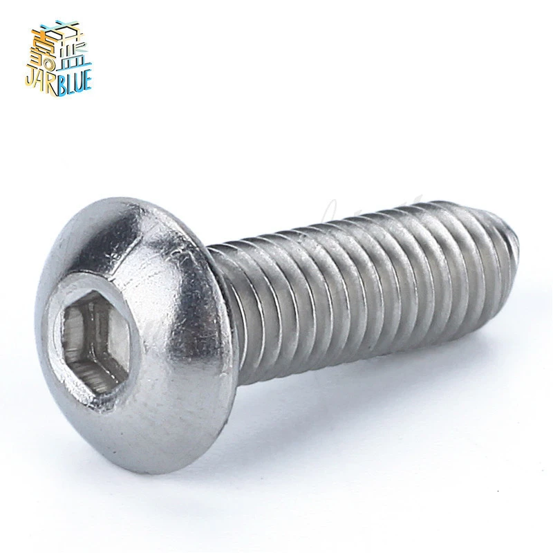 5-50pcs ISO7380 304 allen socket head screw  M2 M2.5 M3 M4 M5 M6 M8 Hexagon Socket Button Head  Screws